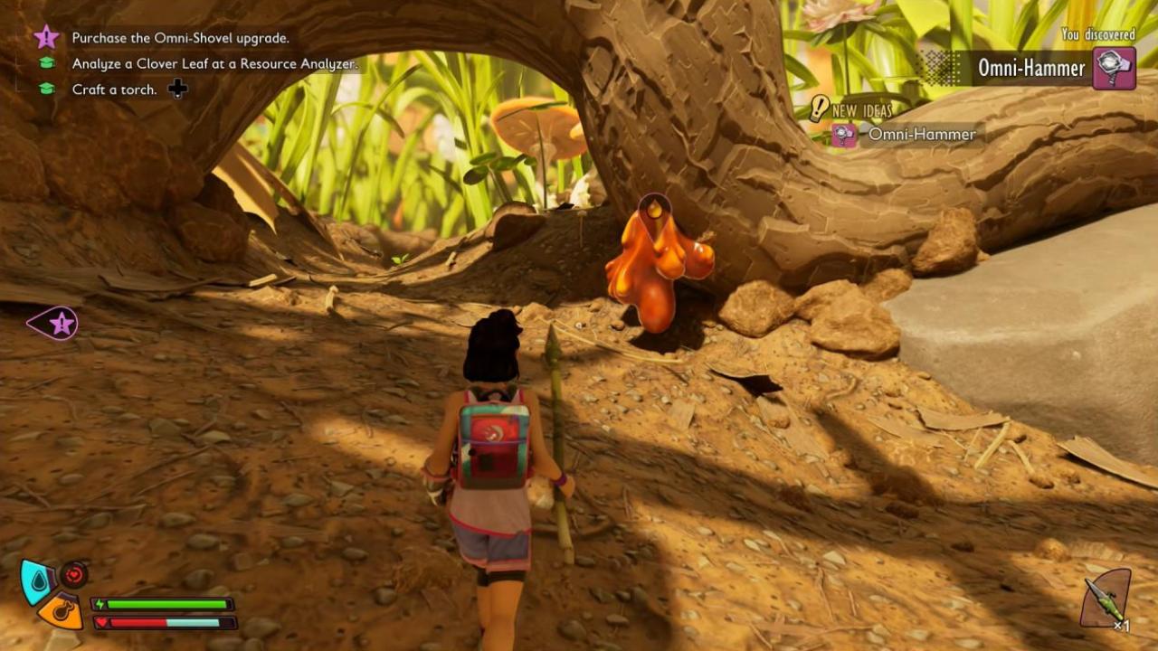 Grounded 2 gameplay gathering backyard resources