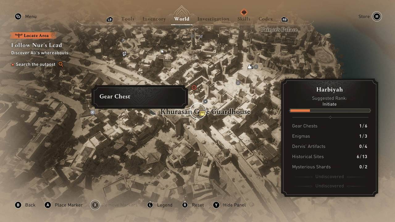 Assassin's Creed Mirage, Game Guide, Gameplay, Gear Chest, Harbiyah, Zanj Uprising Outfit