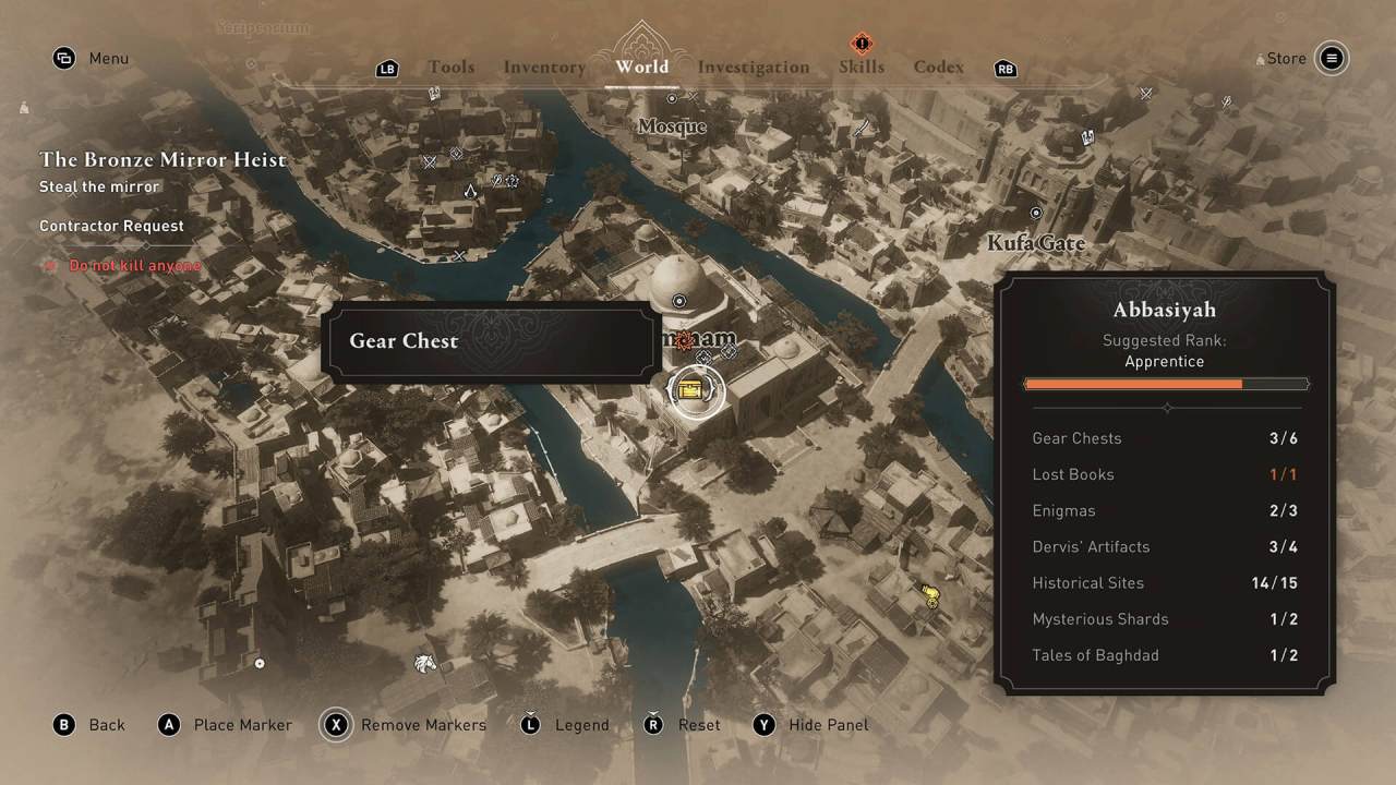 Assassin's Creed Mirage, Game Guide, Gameplay, Abbasiyah, Gear Chest, Abbasid Knight Sword