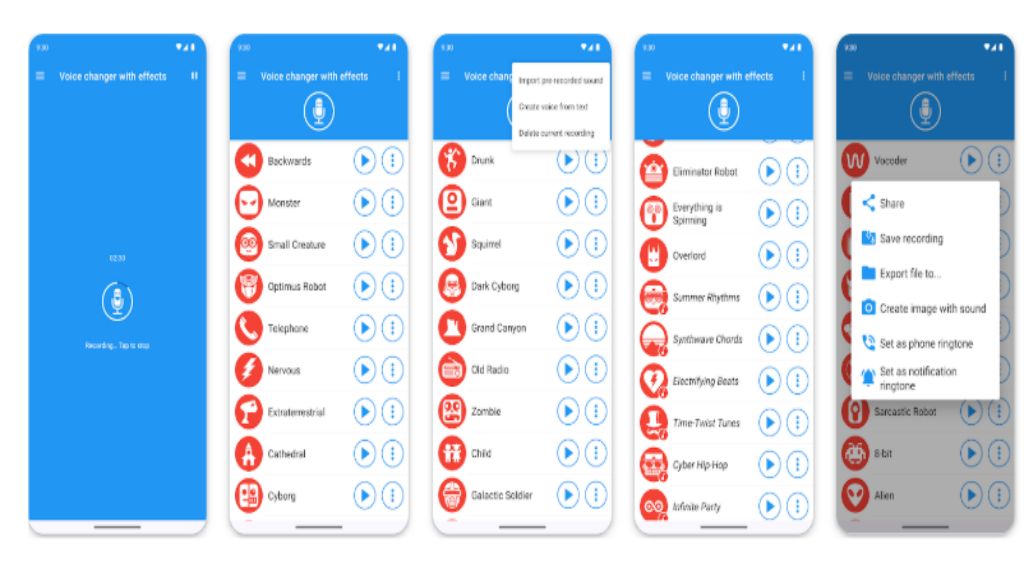 voice changer with effects