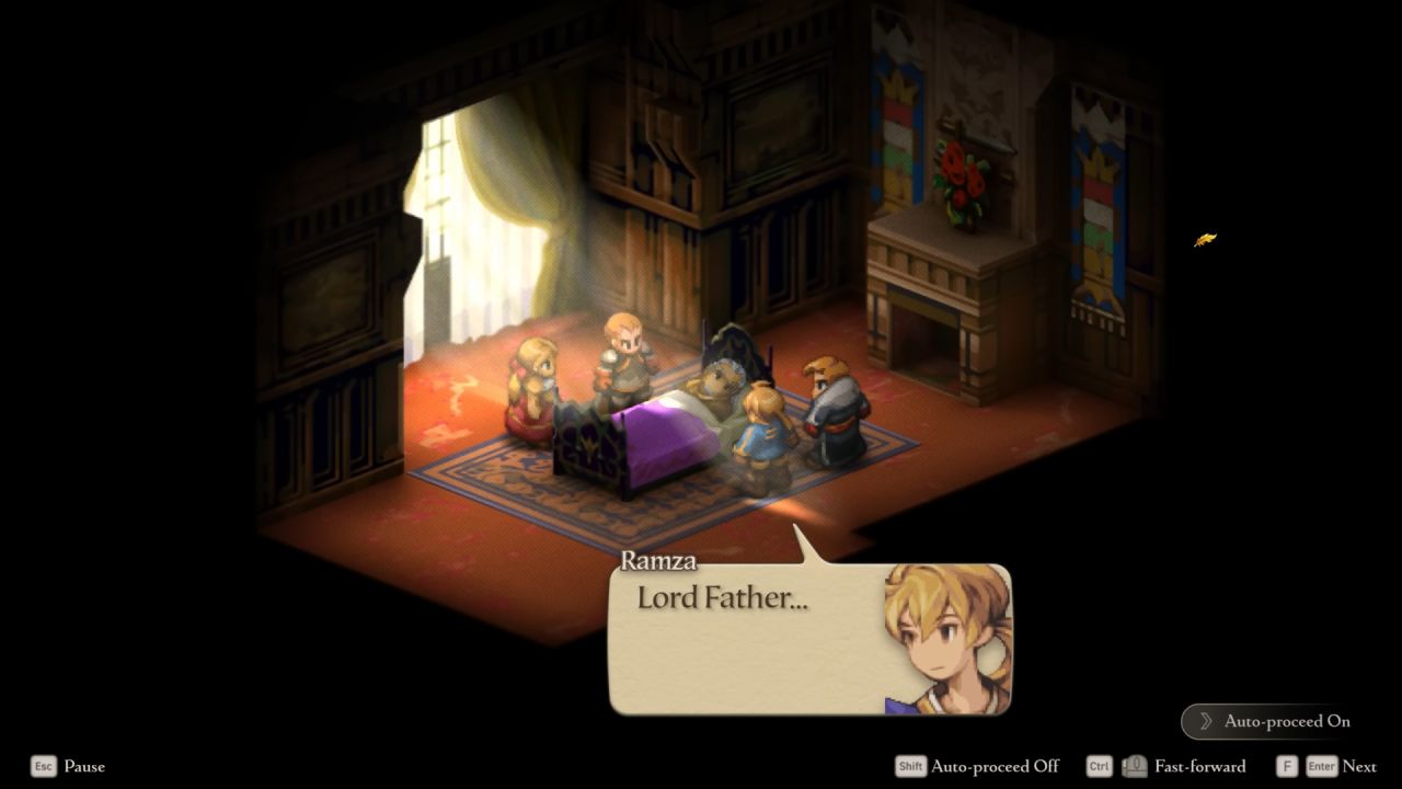 Final Fantasy Tactics: The Ivalice Chronicles Ramza Beoulve calls his father