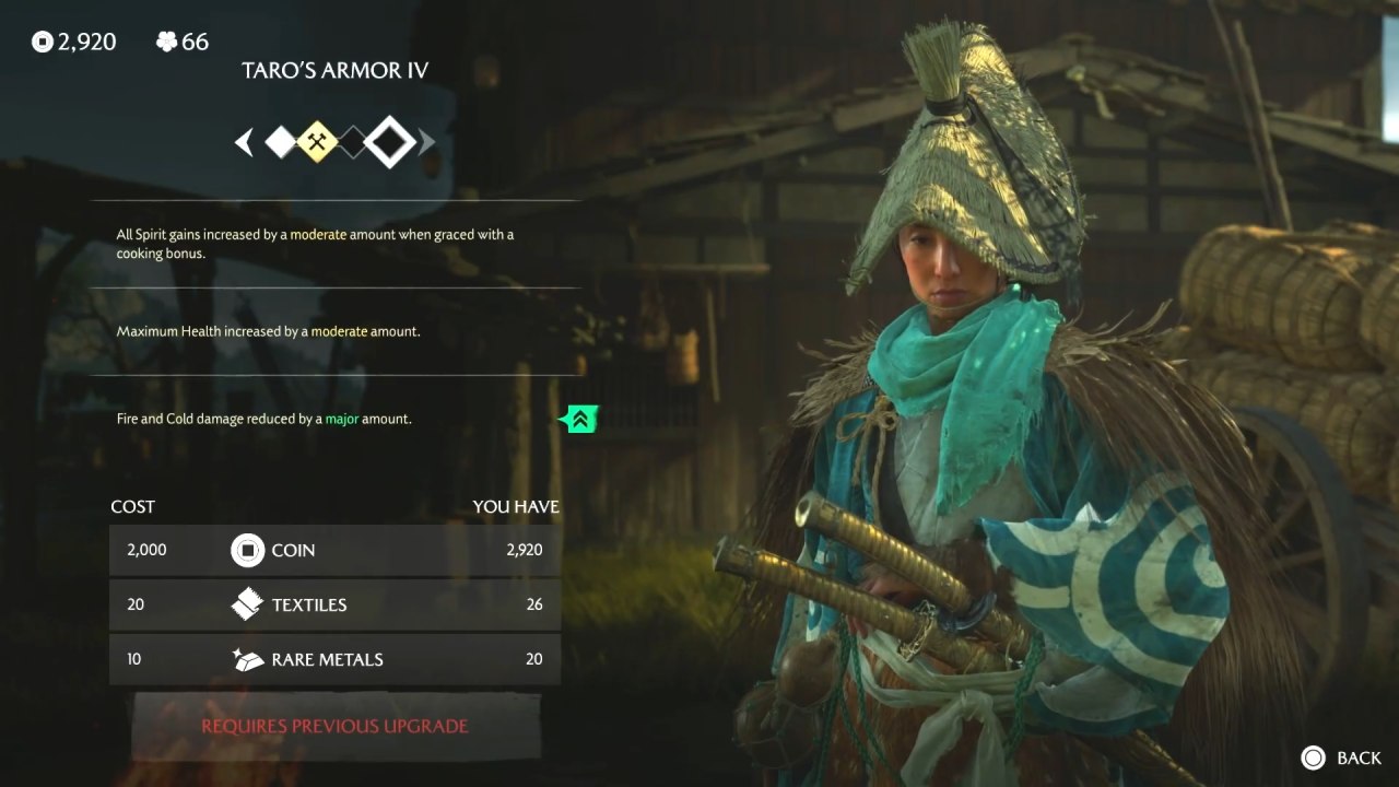 Ghost of Yōtei, Guide, How to Upgrade Weapons & Gears