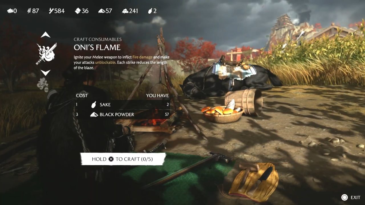 Ghost of Yōtei, Guide, How to Use Oni’s Flame