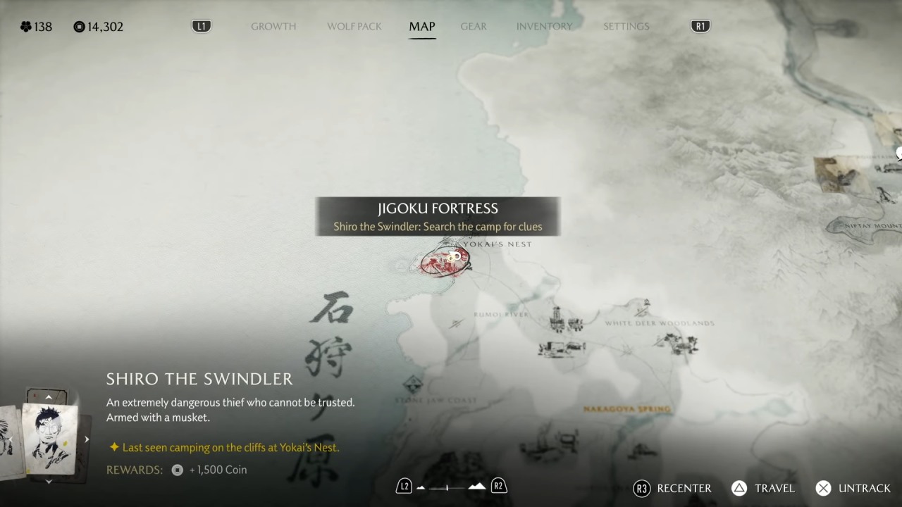 Ghost of Yōtei, Guide, How to Complete Shiro the Swindler Bounty
