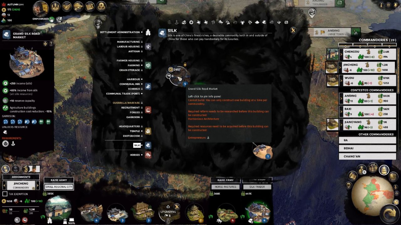Total War: Three Kingdoms, PC, Gameplay, Adjusting Tax Levels and Using Tax Exemption, Screenshot, NoobFeed