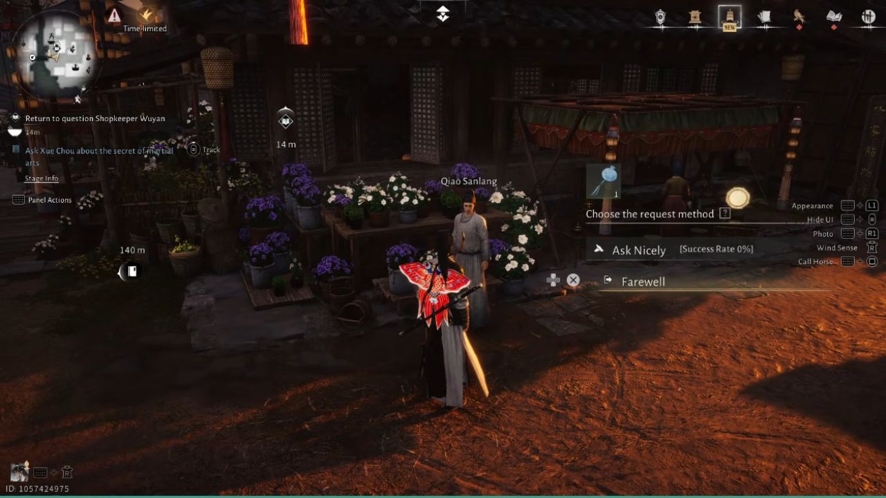 Where Winds Meet, PC, Gameplay, How To Complete The Veil of Love Disguise Quest, Screenshot, NoobFeed