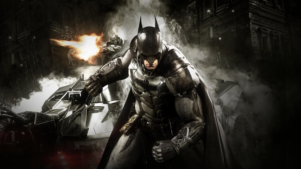 Batman in heavily Armored Suit, Batmobile