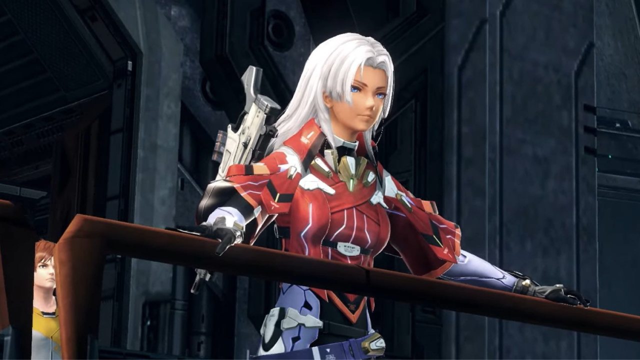Xenoblade Genesis white hair girl standing