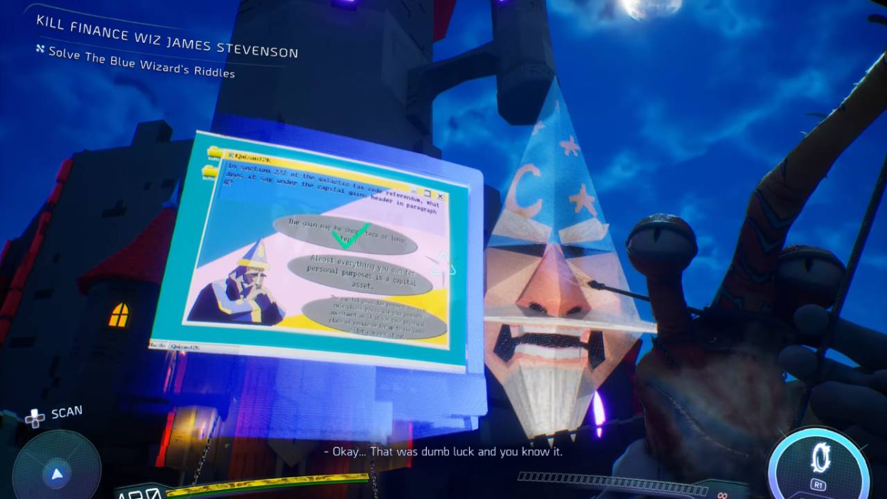 High On Life 2, PC, Gameplay, Blue Wizard Quiz Answers, Screenshot, NoobFeed