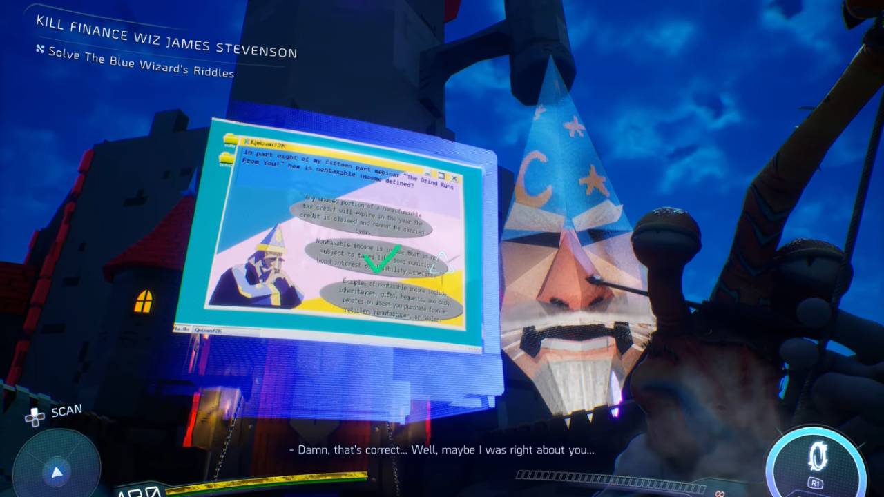 High On Life 2, PC, Gameplay, Blue Wizard Quiz Answers, Screenshot, NoobFeed