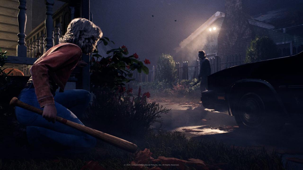 Halloween: The Game Micheal Myers Standing infront of a Car