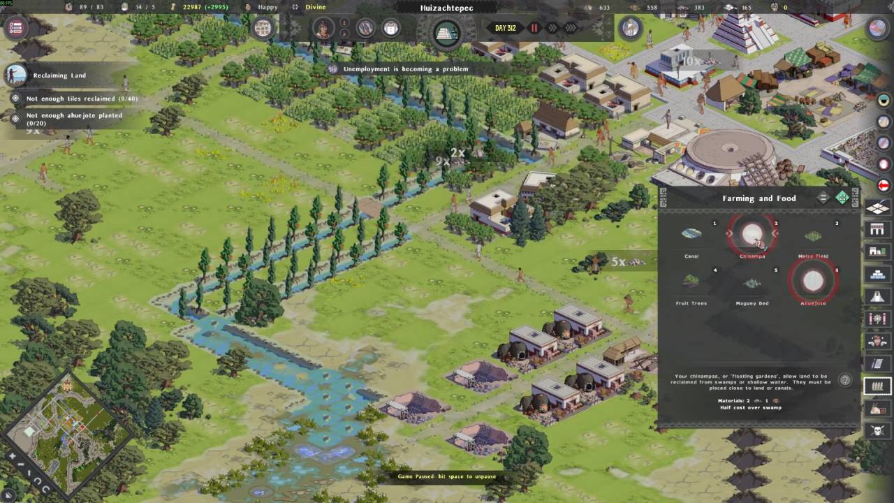 Tlatoani: Aztec Cities, Review, PC, Gameplay, Sandbox, City Building, RTS Game