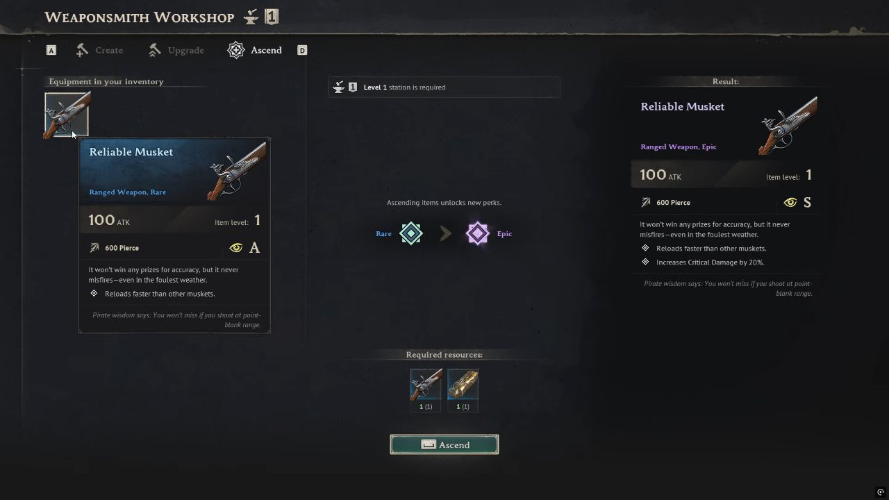 Windrose, Guide, How to Upgrade Weapon Class, PC, Gameplay, Screenshot, NoobFeed