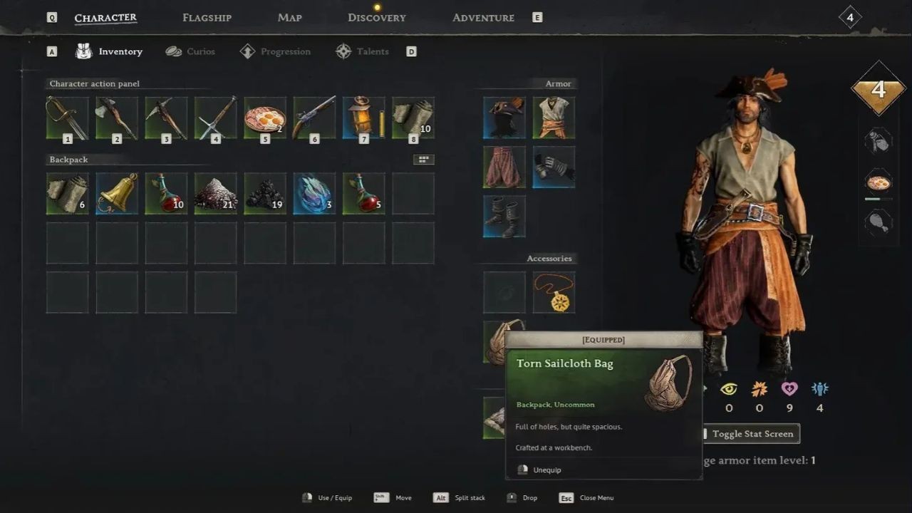 Windrose, Guide, How to Craft Sailcloth Bag, PC, Gameplay, Screenshot, NoobFeed