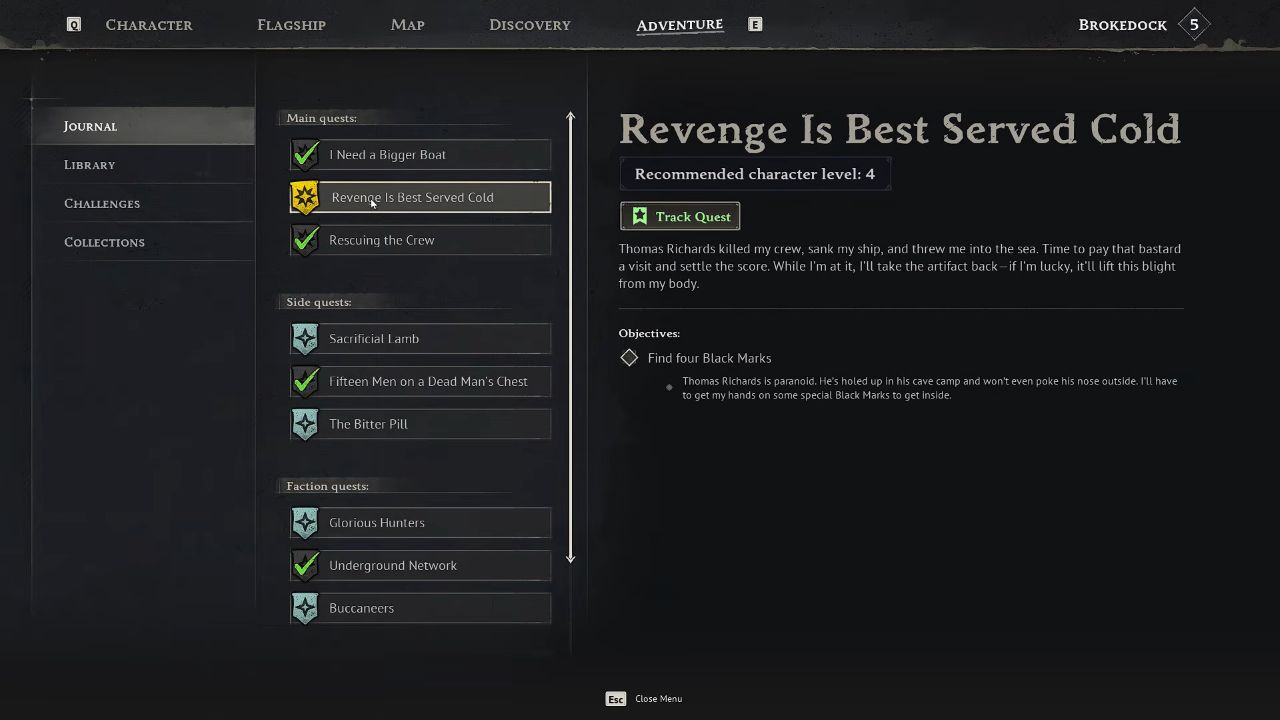 Windrose, Guide, How to Complete Revenge Is Best Served Cold Quest, PC, Gameplay, Screenshot, NoobFeed