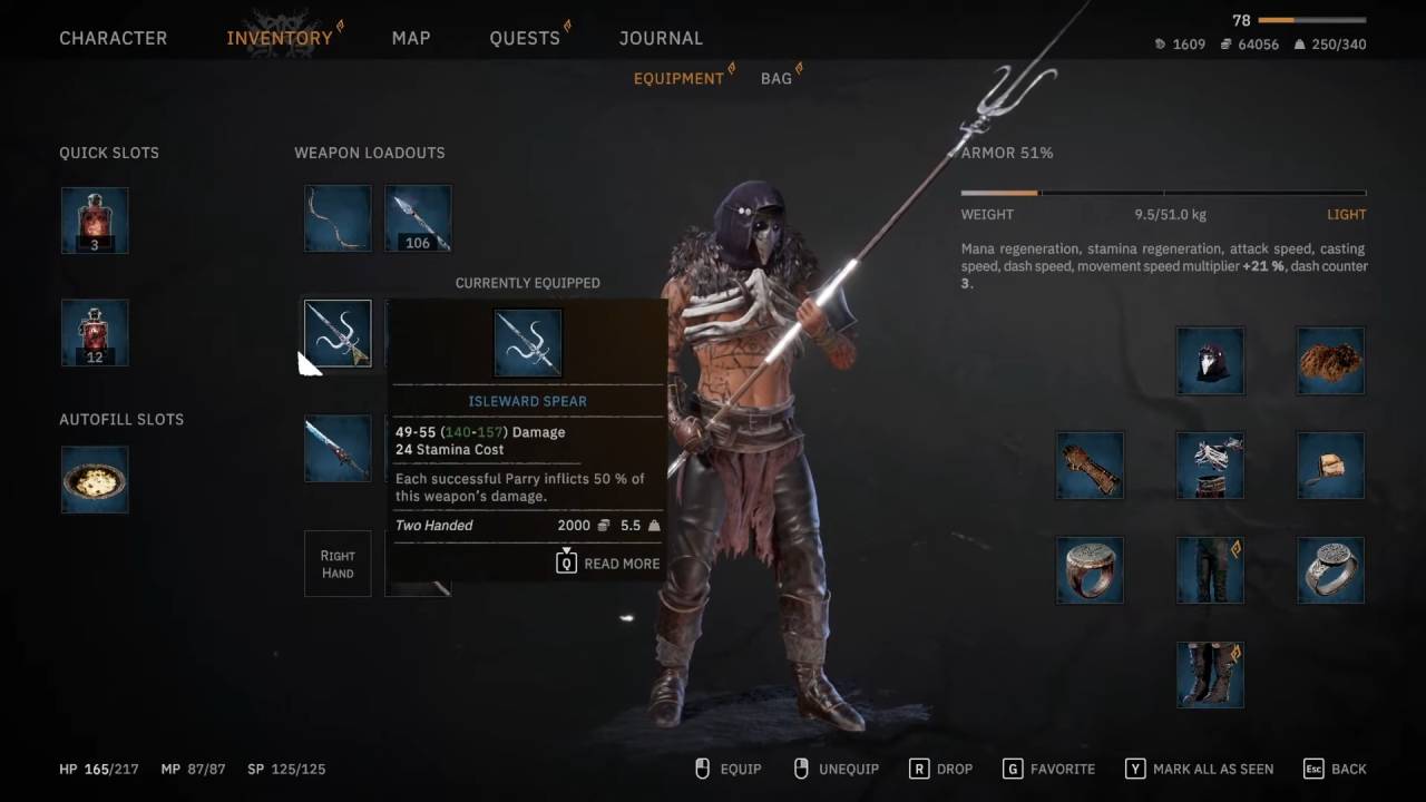 Tainted Grail: The Fall of Avalon, Guide, How to Get The Isleward Spear