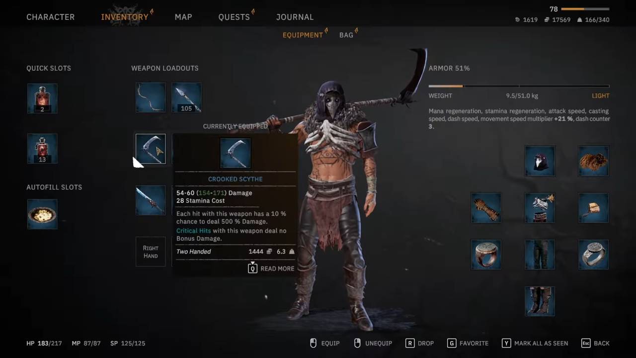 Tainted Grail: The Fall of Avalon, Guide, How to Get The Crooked Scythe