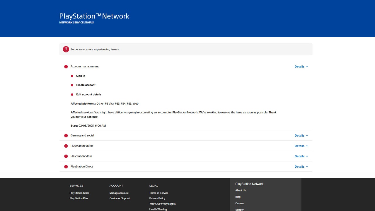 PSN Network Down, PSN Down, PSN Hacked, PSN Maintenance, Some services are experiencing issues, NoobFeed