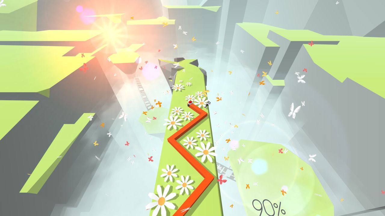 Dancing Line, Review, PC, Screenshot, Rhythm, Music Game, Abstract, Colorful