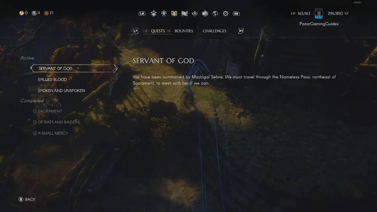 No Rest for the Wicked, Servant of God, Quest, Complete Guide, NoobFeed