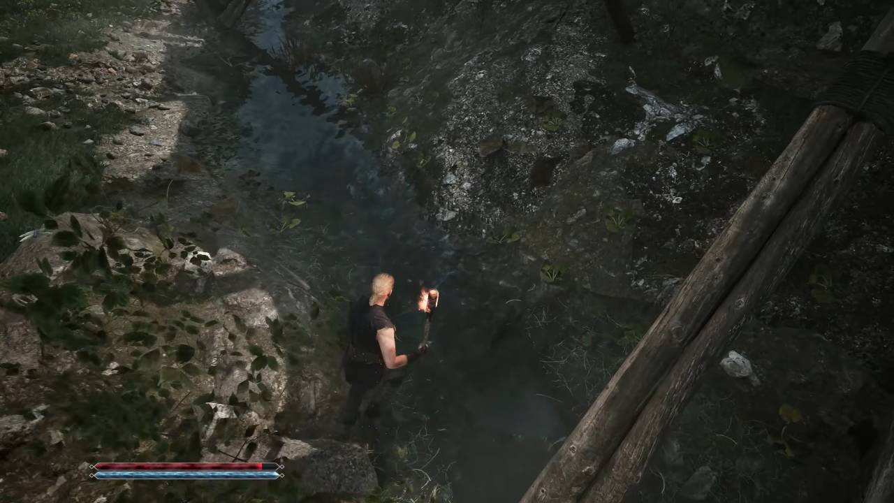 Gothic 1 Remake Using Water Source Extinguish Torch
