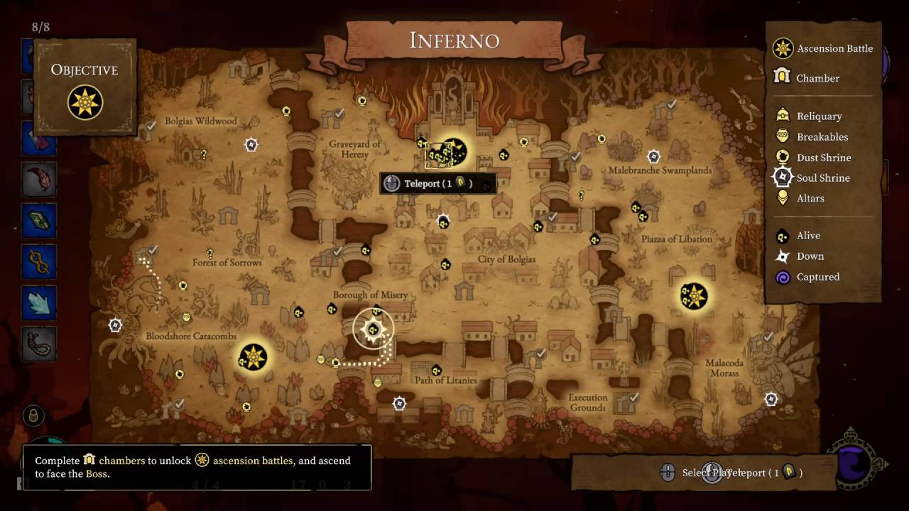 33 Immortals Beginner’s Guide Watching the Map Surroundings