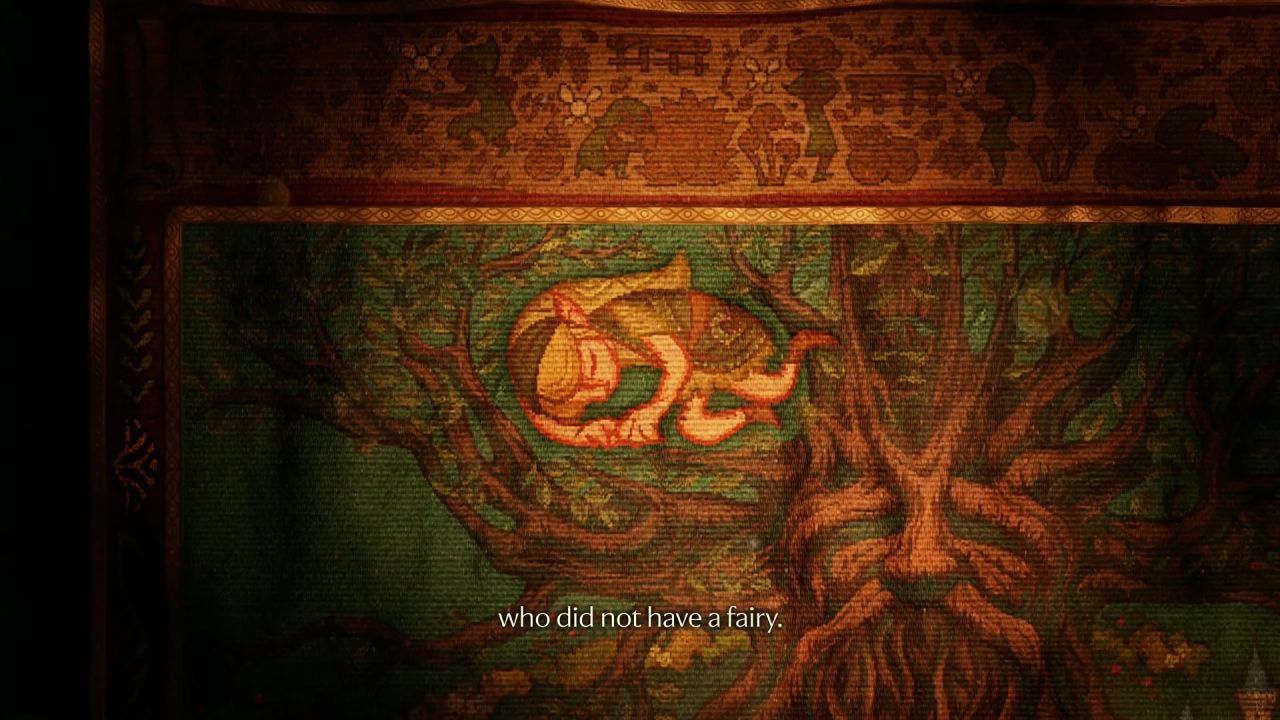 Ocarina of Time Remake tapestry depicting the opening story