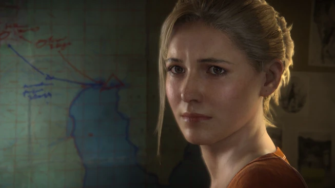 Naughty Dog Uncharted 5 Female protagonist staring 