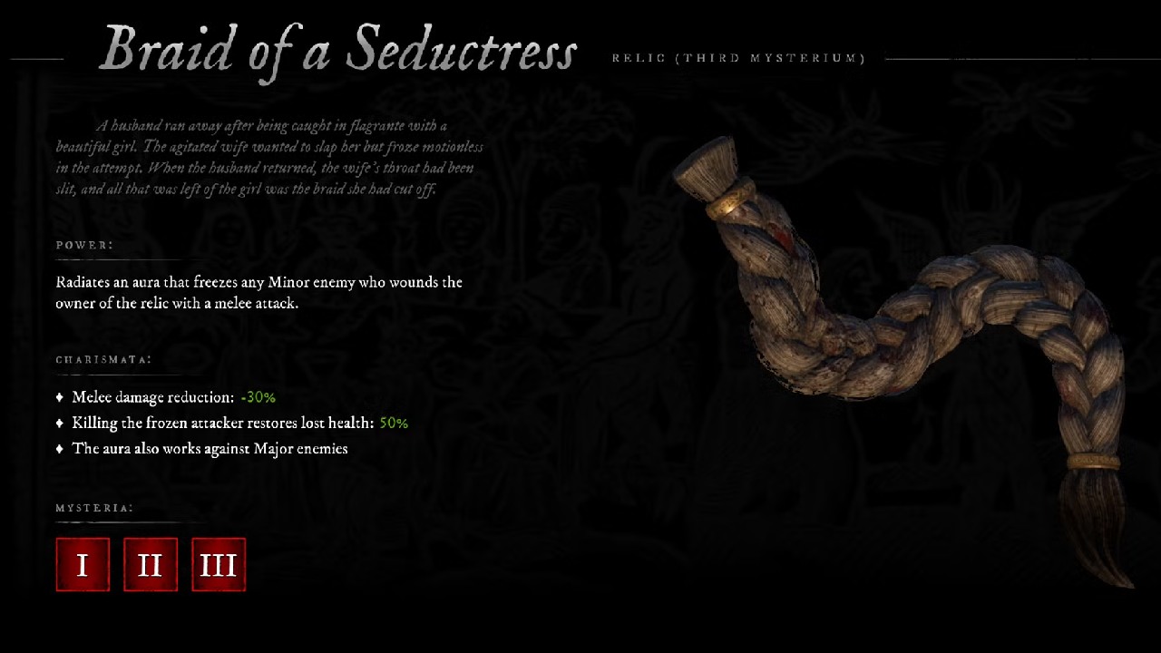 Witchfire, Braid of a Seductress, Relic, Game Guide