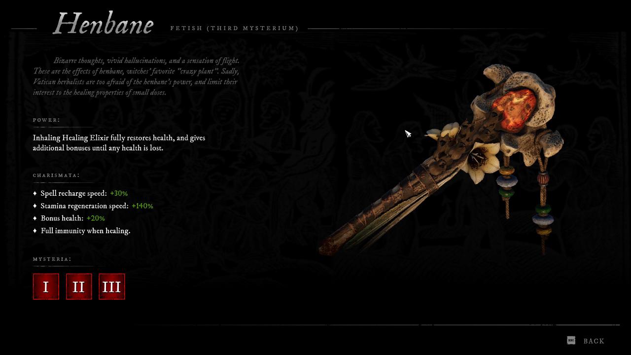 Witchfire, Game Guide, Henbane, Fetish