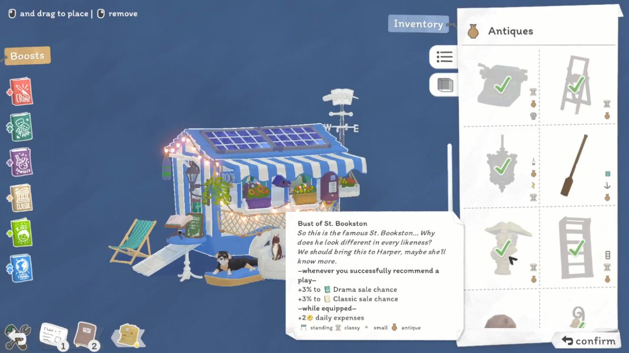 Tiny Bookshop, PC, Gameplay, Mastering Caf&eacute; Libert&eacute;, Screenshot, NoobFeed