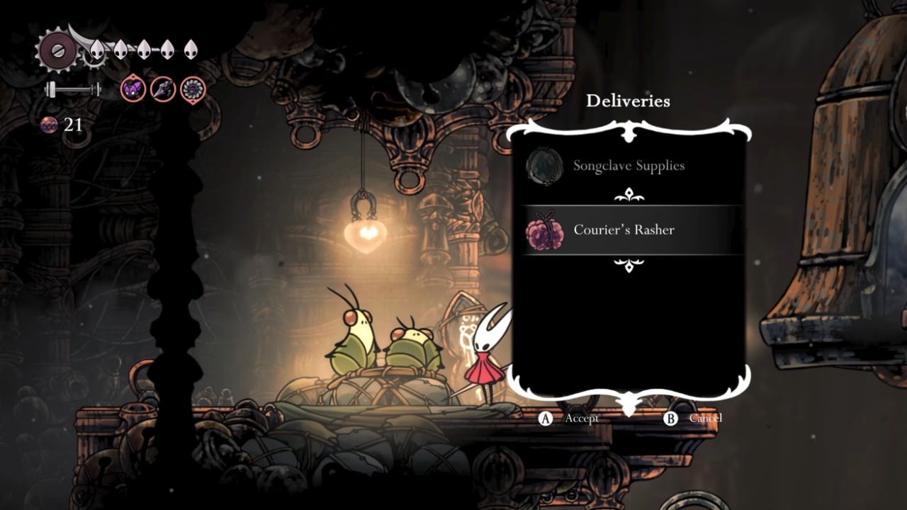 Hollow Knight: Silksong, PC, Gameplay, How to Get Crustnut & Courier's Rasher, Screenshot, NoobFeed