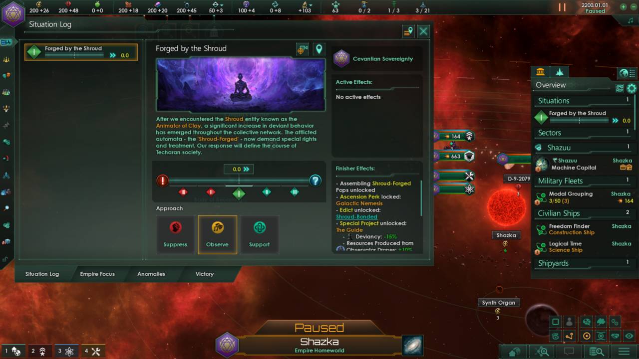 Stellaris, Shadows of the Shroud, Guide, Gameplay, NoobFeed