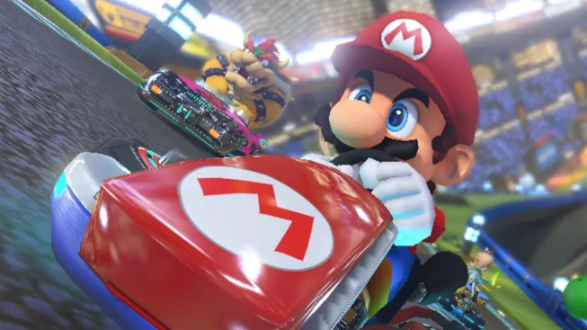 Mario Kart World Mario driving 