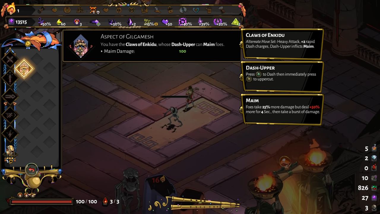 Hades, Guide, How to Unlock the Aspect of Gilgamesh