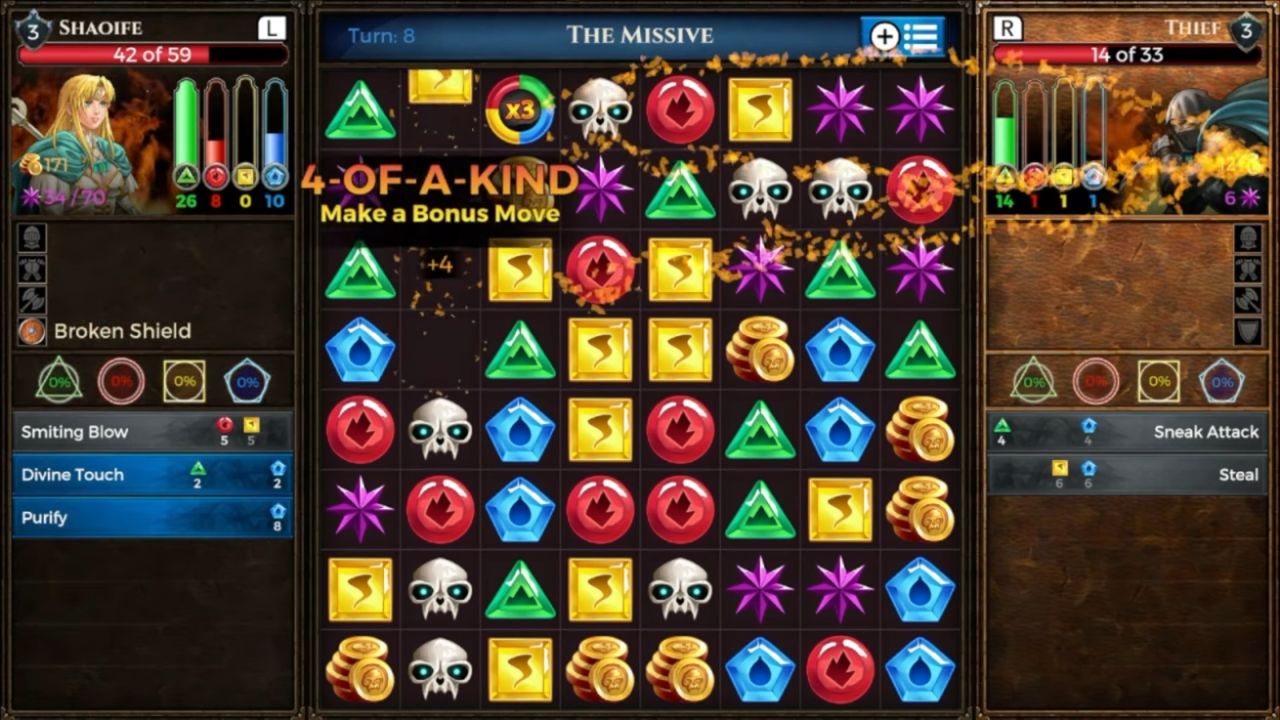 Puzzle Quest: Immortal, PC, Gameplay, Elementalist Spells, Tier List & Best Build Tips, Screenshot, NoobFeed