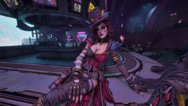 Borderlands 4 Protagonist with makeup on Staring