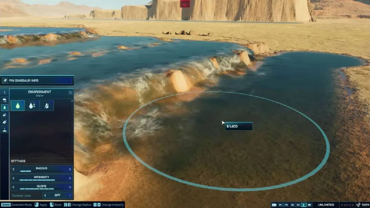 Jurassic World Evolution, 3, Guide, How, to, Adjust, Slopes, and, Create, Waterfalls