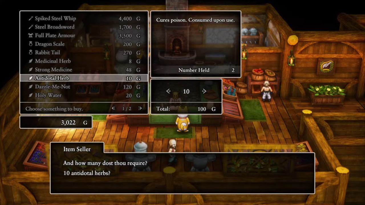 Dragon Quest I HD-2D Remake, Guide, How to Craft Items