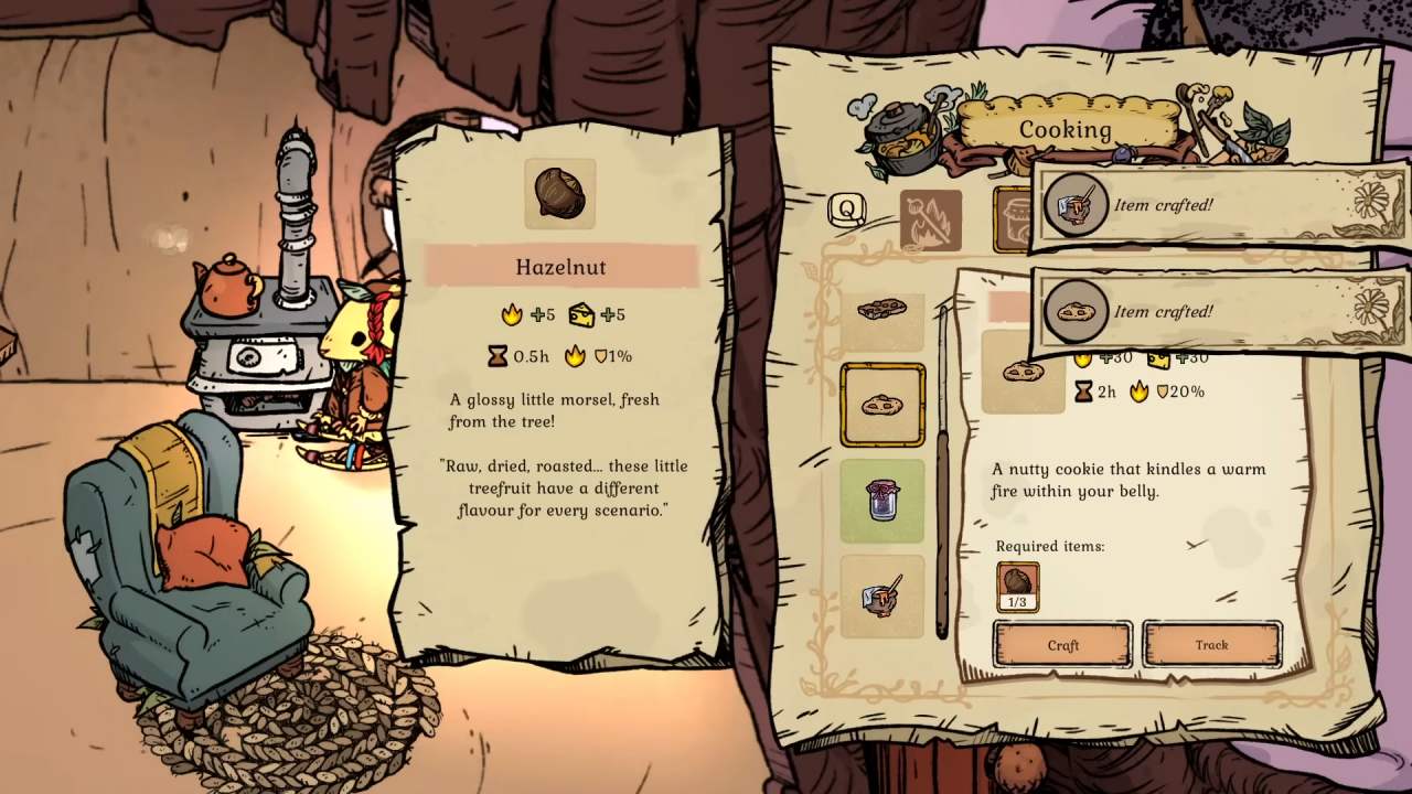 Winter Burrow, Guide, All Roasting and Grilling Recipes