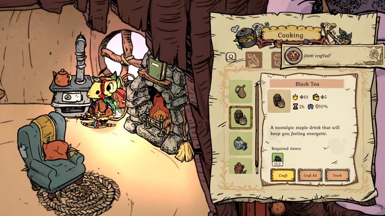 Winter Burrow, Guide, All Beverages and Tea Recipes