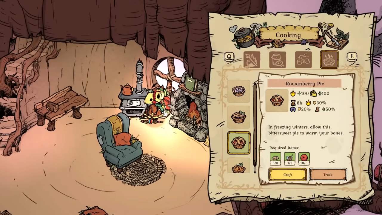 Winter Burrow, Guide, All Pie Recipes