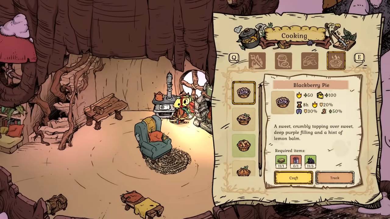 Winter Burrow, Guide, All Pie Recipes