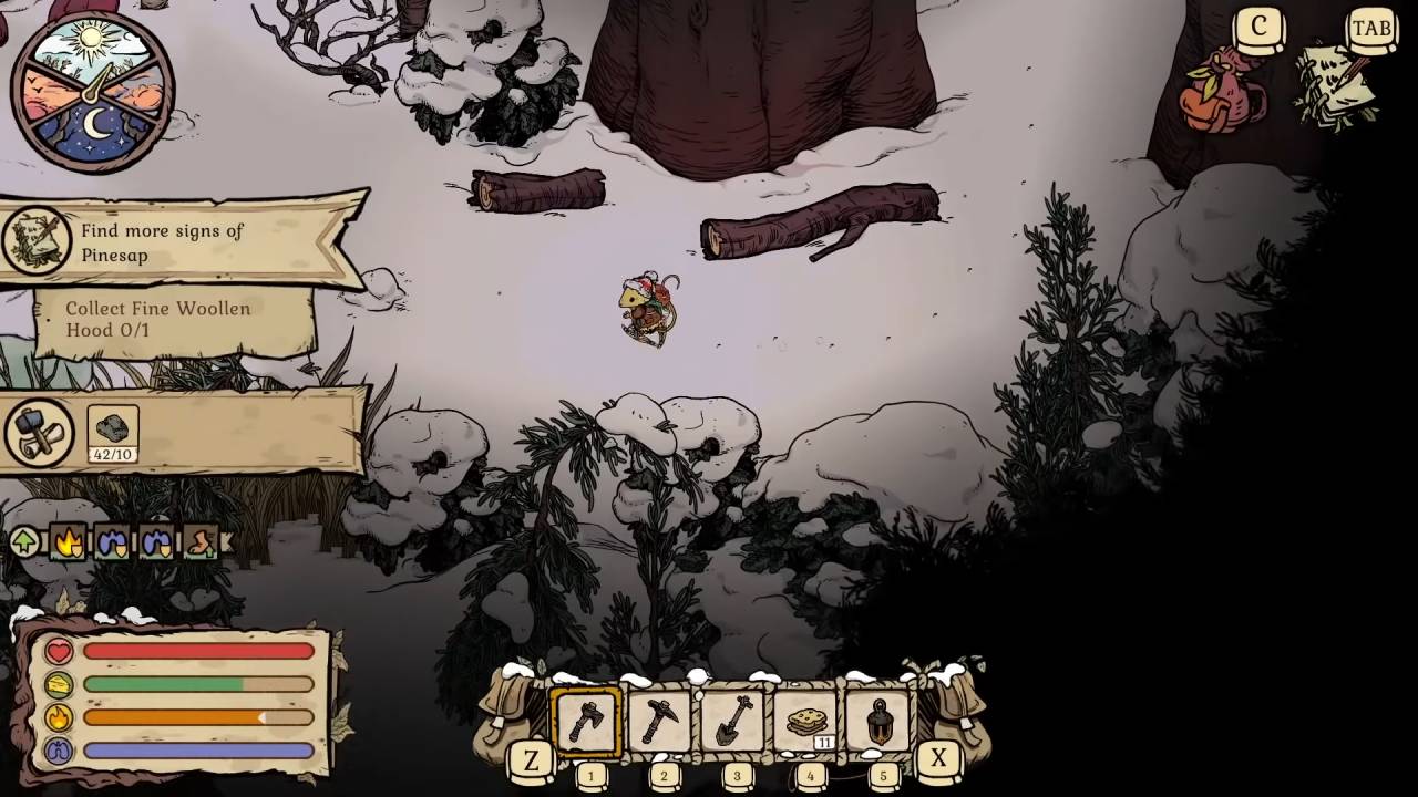 Winter Burrow, Guide, How to Get Pinewood