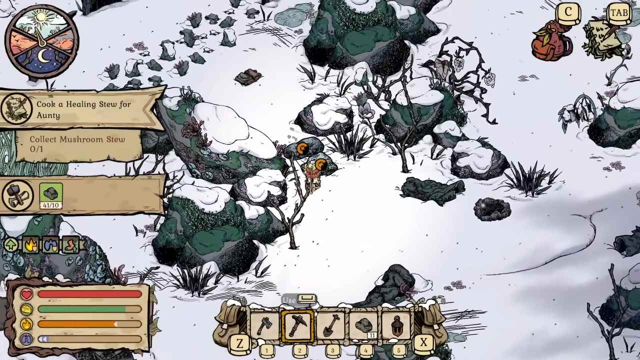 Winter Burrow, Guide, How to Get Flint Pickaxe