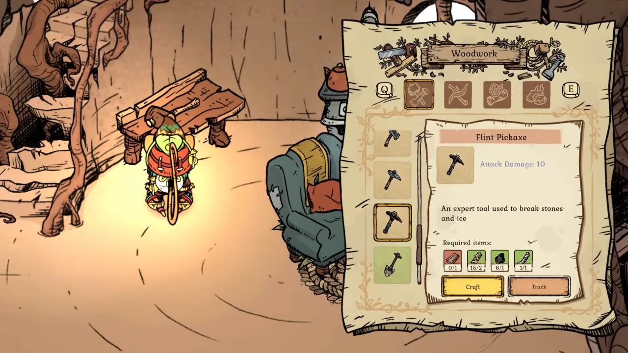 Winter Burrow, Guide, How to Get Flint Pickaxe