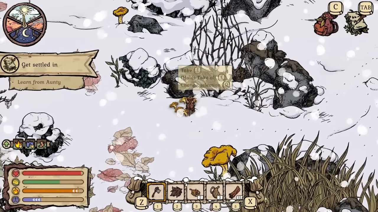 Winter Burrow, Guide, How to Get Yellow Brittlegill Mushroom