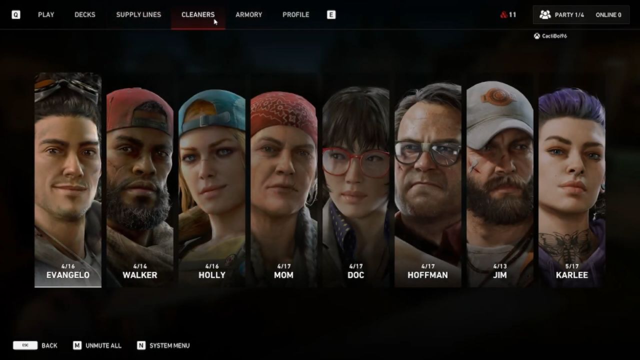 Back 4 Blood, PC, Gameplay, How To Unlock All Characters & Cards, Screenshot, NoobFeed