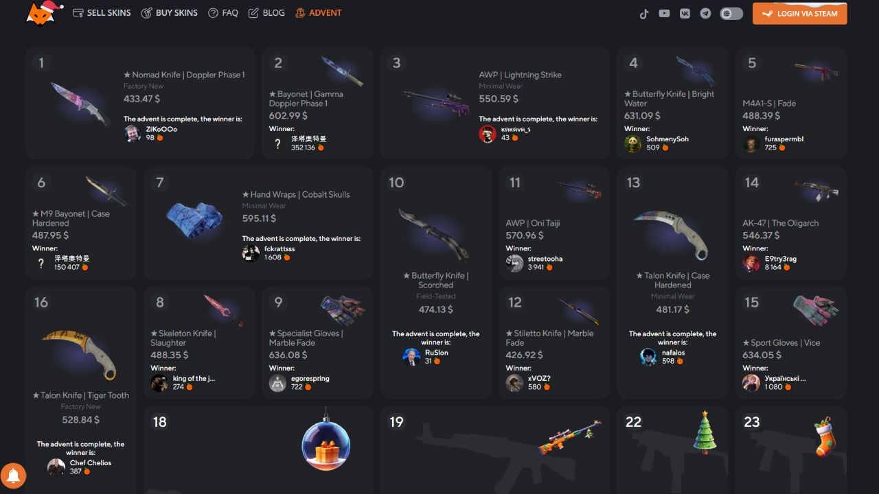 Sell CS2 Skins
