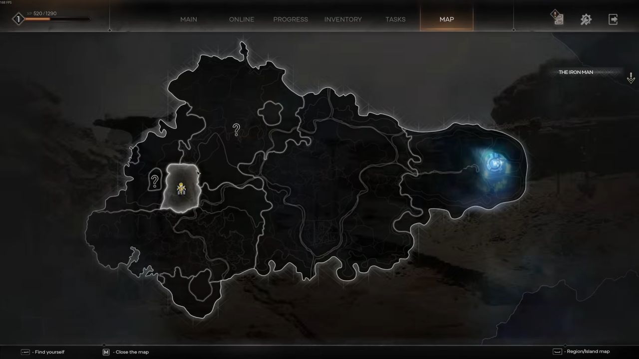 Pioner, Guide, How to Navigate the Map